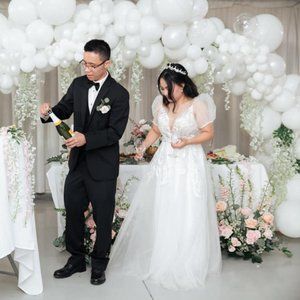 STELLA LACE NUDE ILLUSION TULLE WEDDING DRESS